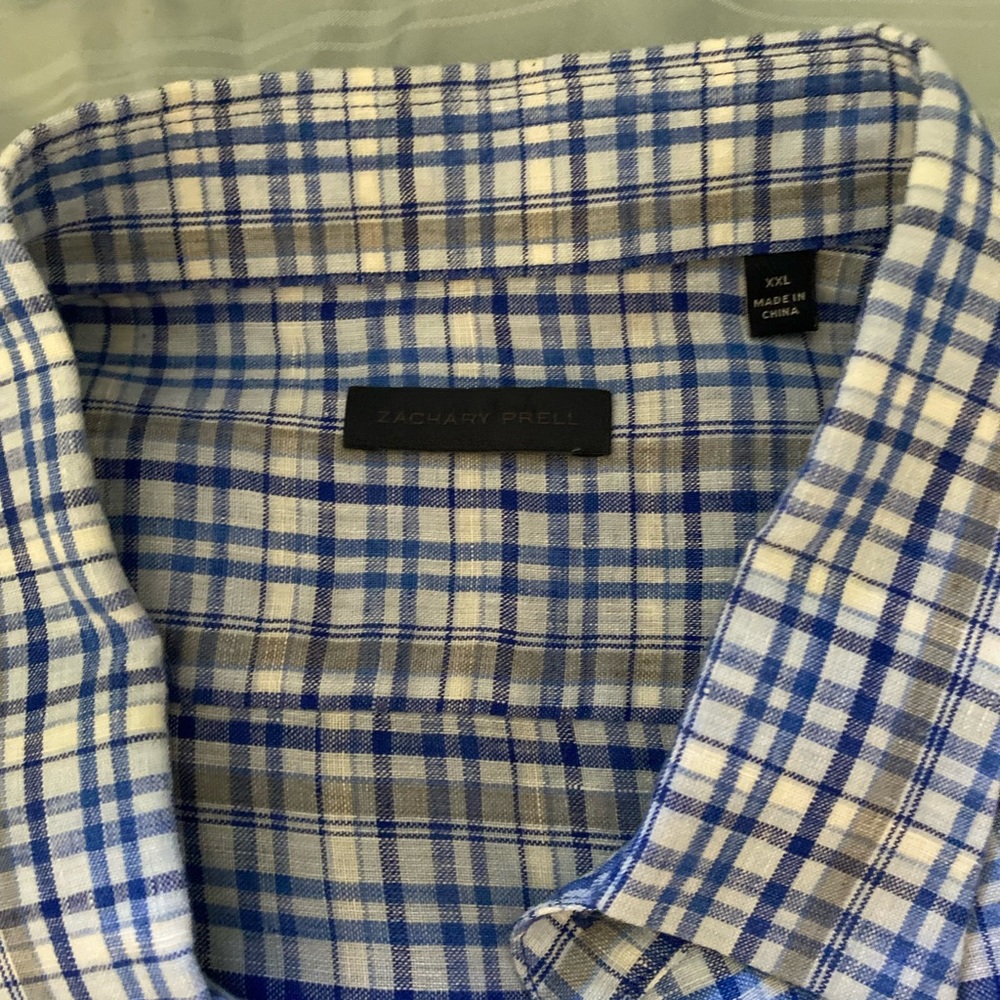 Zachary Prell Mens short sleeve cotton button down